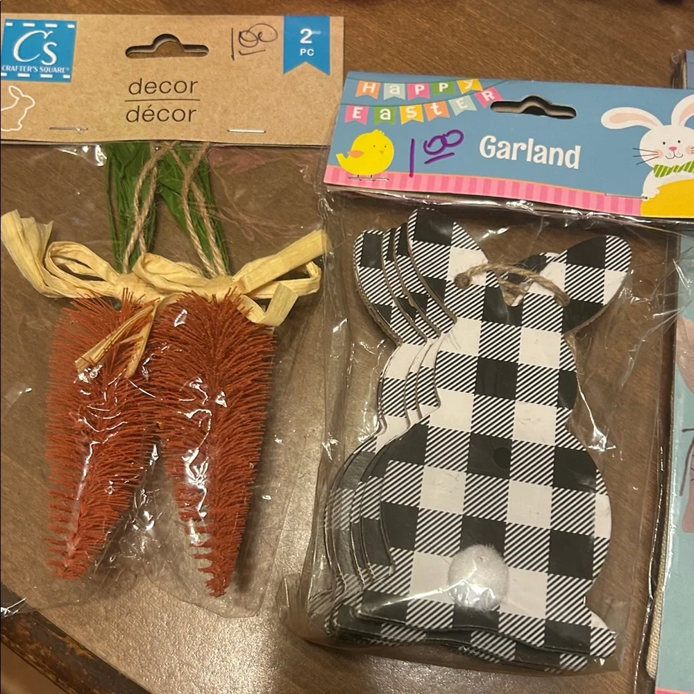 Easter Decor Bundle with Bunny Clips and Carrot Garland and much more.